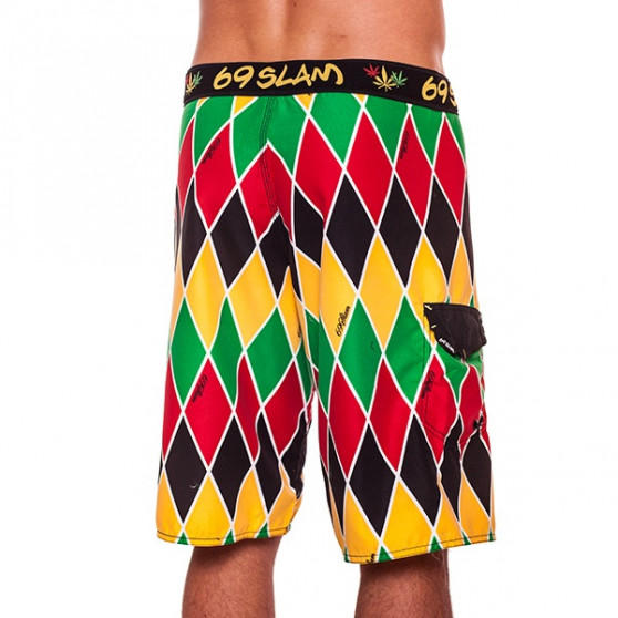 Badkläder för män 69SLAM Lång Boardshort Harlequin