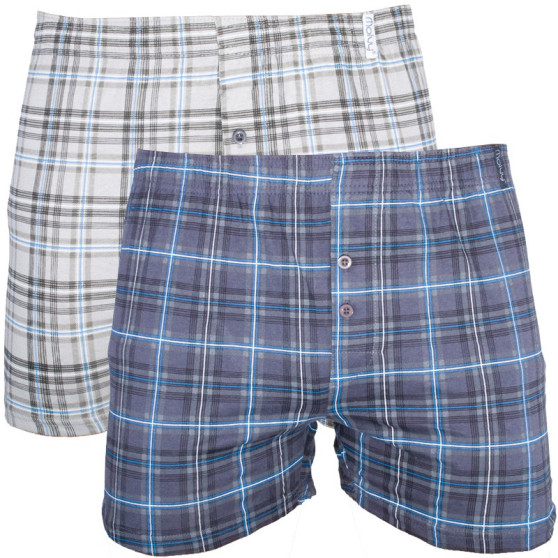 2PACKBoxershorts för herrar Molvy flerfärgad (KP-034-BBU)