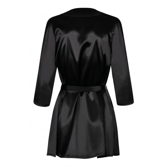 Morgonrock i satin för damer Obsessive svart (Satinia Robe Black)