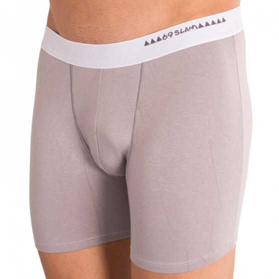 Boxershorts för män 69SLAM fit bamboo plain grey