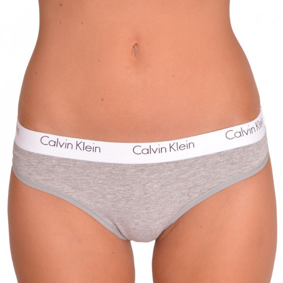 2PACK Stringtrosor för damer Calvin Klein grå (QD3583E-020)