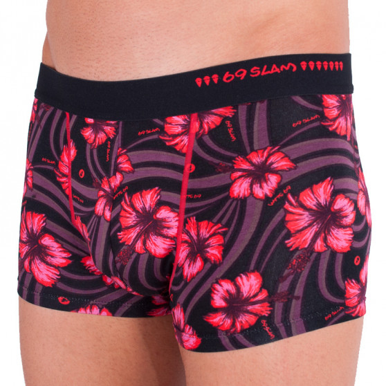 Boxershorts för män 69SLAM hip bamboo hibiscus red