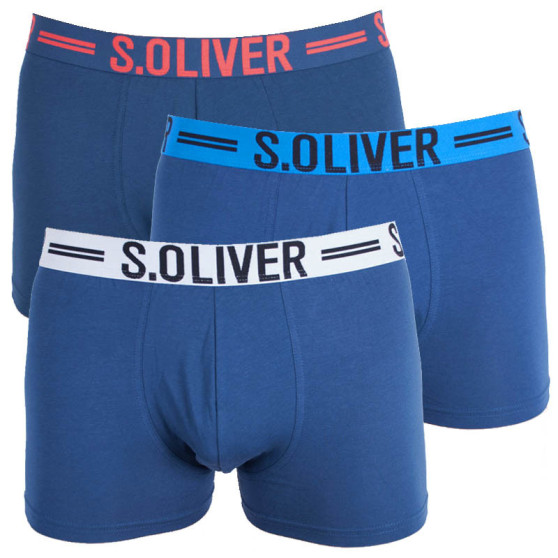 3PACK Boxershorts S.Oliver blå för herrar (26.899.97.4229.12C1)