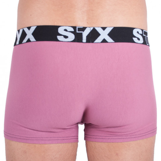 Boxershorts för män Styx sport elastiskt band rosa (G9)