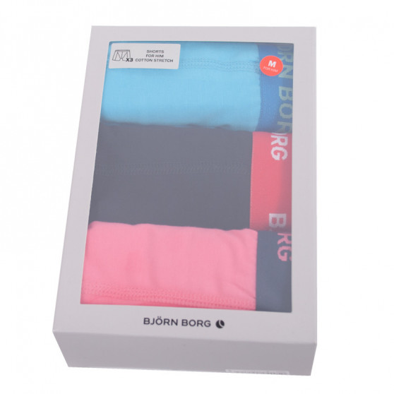 3PACK Boxershorts för herrar Bjorn Borg multicolour (1811-1117-70391)