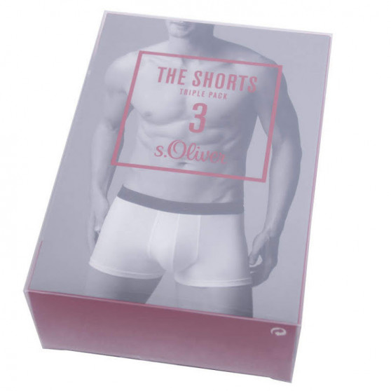 3PACK Boxershorts S.Oliver vit för herrar (26.899.97.4243.12B7)