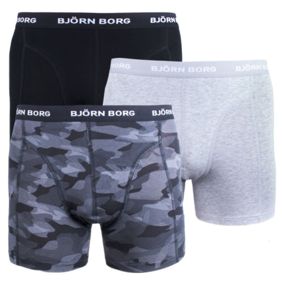 3PACK Boxershorts för herrar Bjorn Borg multicolour (9999-1132-90651)