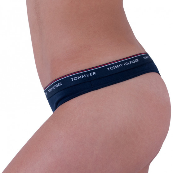 3PACK Stringtrosor för damer Tommy Hilfiger mörkblå (UW0UW00048 416)