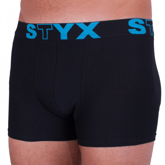 Boxershorts för män Styx sport elastisk oversized svart (R961)