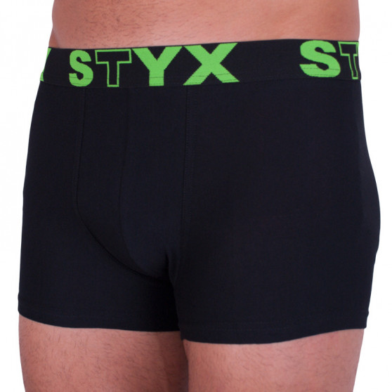 Boxershorts för män Styx sport elastisk oversized svart (R962)