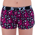 Damshorts Styx art sports elastisk svart hjärtan (T556)