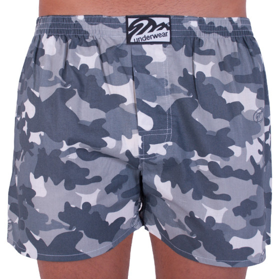 Boxershorts för herrar Styx art classic rubber grey camouflage (A656)