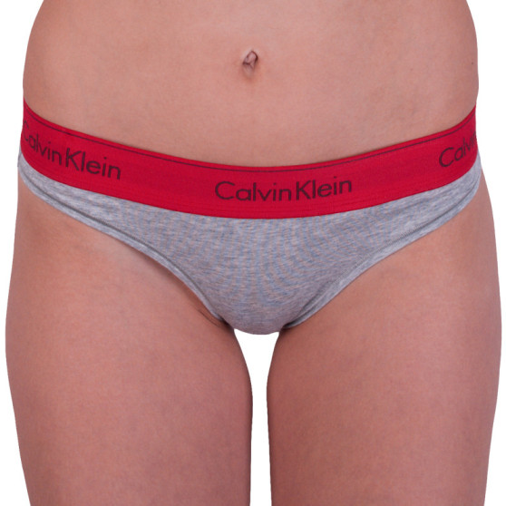 Stringtrosor för dam Calvin Klein grå (F3786E-ZP3)