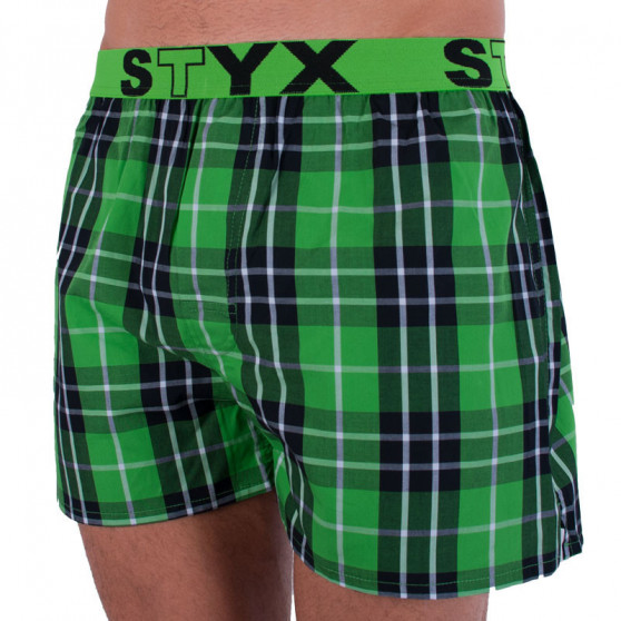 3PACK Boxershorts för herrar Styx sport elastisk flerfärgad (B7100406)