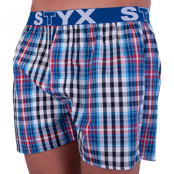 3PACK Boxershorts för herrar Styx sport elastisk flerfärgad (B7100406)