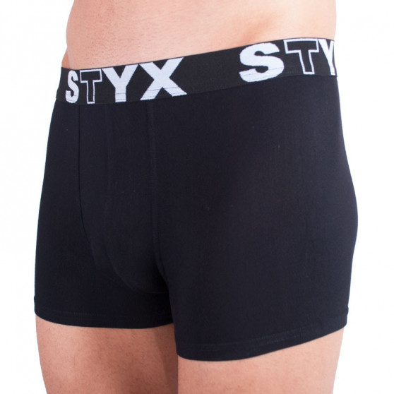 Boxershorts för män Styx sport elastisk oversized svart (R960)