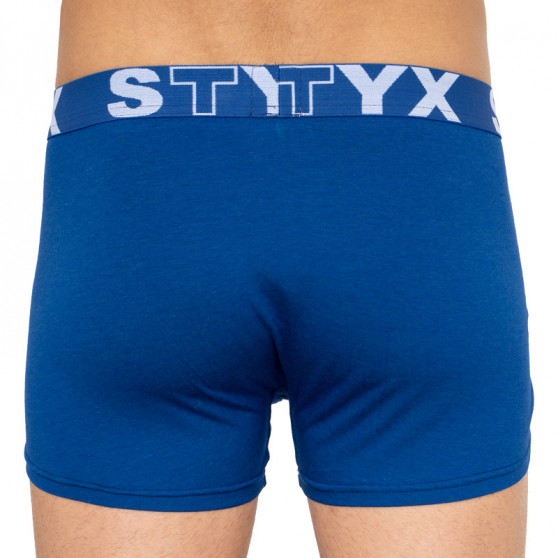 Boxershorts för män Styx sport elastisk oversized mörkblå (R968)