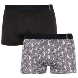 2PACK Boxershorts för herrar Molvy multicolour (KP-068-BEU)