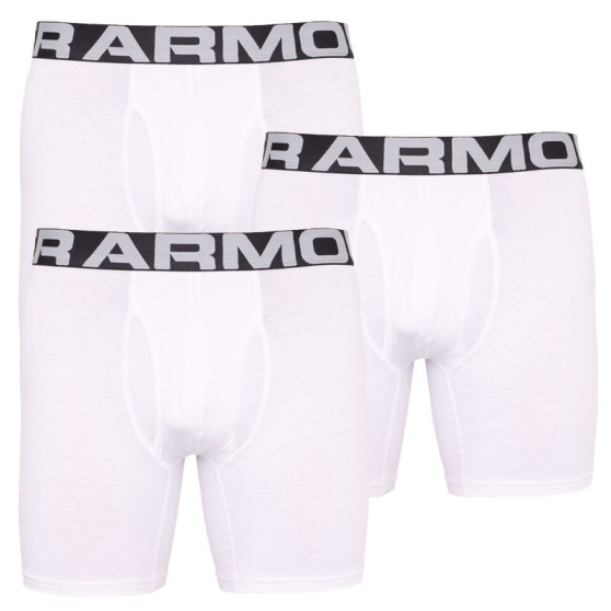 3PACK Boxershorts för herrar Under Armour vit (1327426 100)