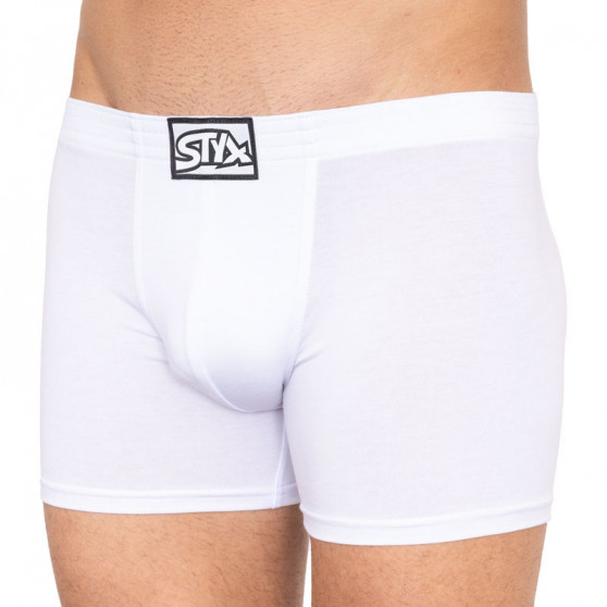 Boxershorts för herrar Styx lång klassisk elastisk vit (F1061)