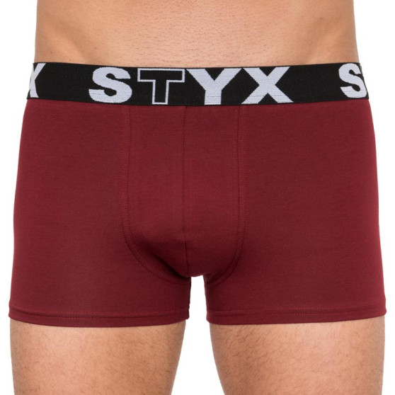 Boxershorts för herrar Styx sport gummi vinröd (G1060)