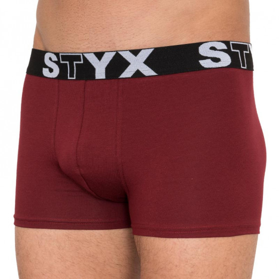 Boxershorts för herrar Styx sport gummi vinröd (G1060)