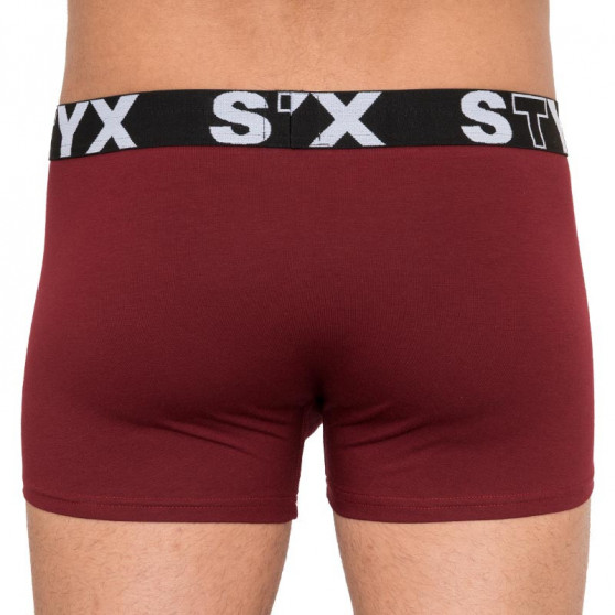 Boxershorts för herrar Styx sport gummi vinröd (G1060)