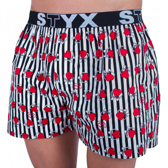 Boxershorts för herrar Styx konst sport gummi hjärtan (B752)