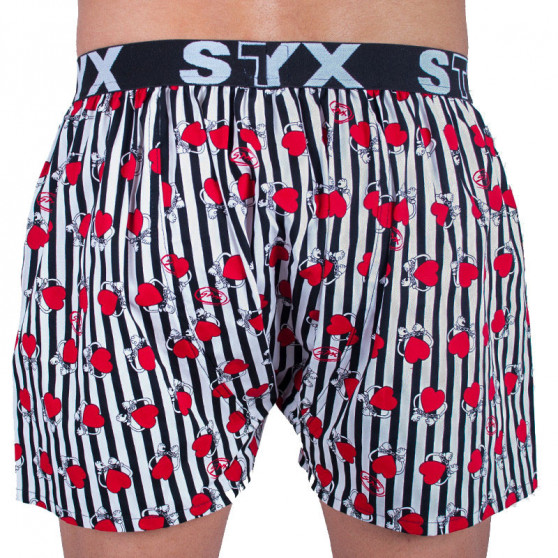 Boxershorts för herrar Styx konst sport gummi hjärtan (B752)