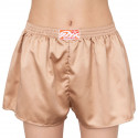 Damshorts Styx satin klassisk elastisk brun (L600)