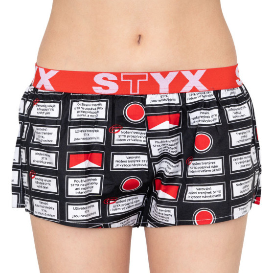 Damshorts Styx art sports gummi varning (T553)