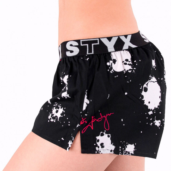 Damshorts Styx konst sport gummi stänk (T653)