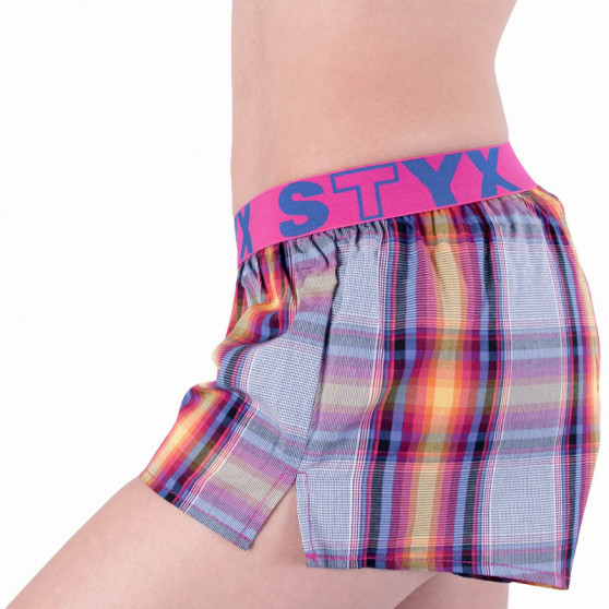 Damshorts Styx sport elastisk flerfärgad (T629)