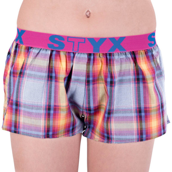 Damshorts Styx sport elastisk flerfärgad (T629)