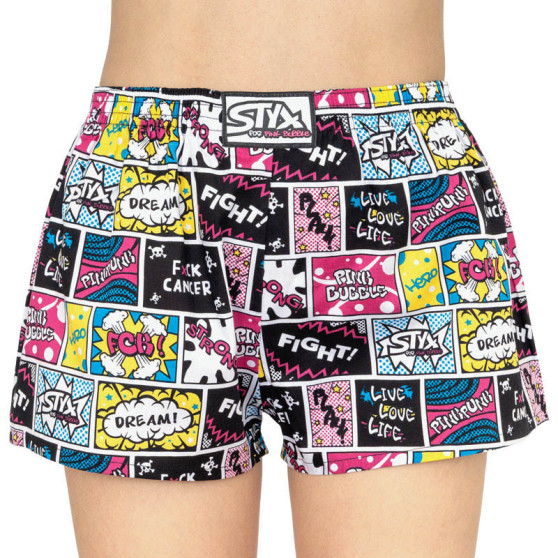 Damshorts Styx art classic elastisk Pink Bubble (K858)