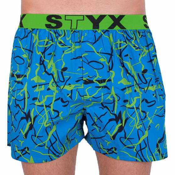 Boxershorts för herrar Styx art sport gummi Jáchym blå (B651)