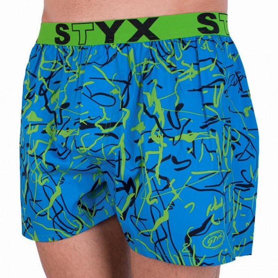 Boxershorts för herrar Styx art sport gummi Jáchym blå (B651)