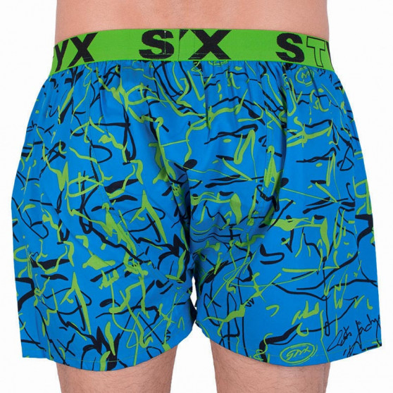 Boxershorts för herrar Styx art sport gummi Jáchym blå (B651)