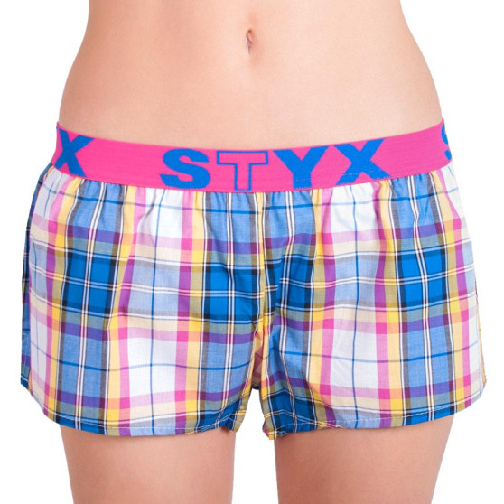 Damshorts Styx sport elastisk flerfärgad (T613)