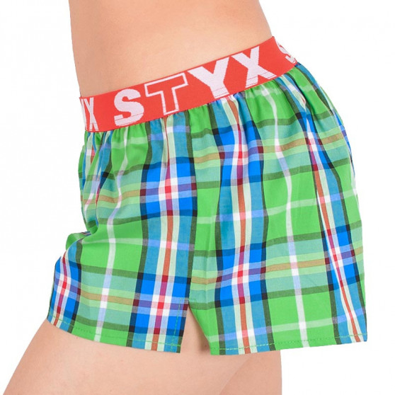 Damshorts Styx sport elastisk flerfärgad (T618)