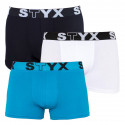 3PACK boxershorts för män Styx sport elastisk flerfärgad (G960691061)