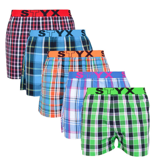 5PACK Boxershorts för herrar Styx sport elastisk flerfärgad (B73134373840)