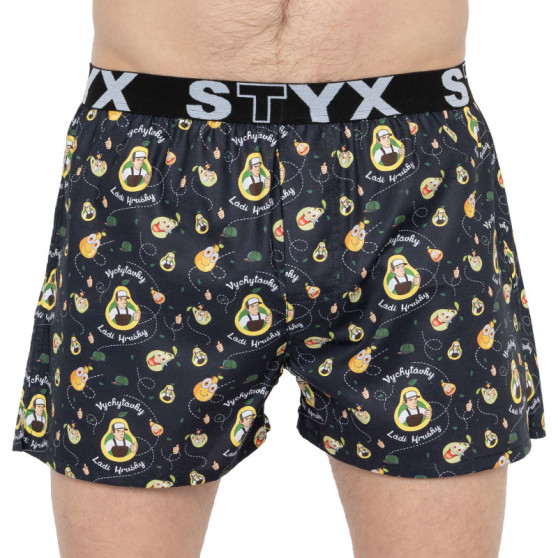 Boxershorts för herrar Styx konst sport gummi Gåvor Ládi Hrušky päron (B952)