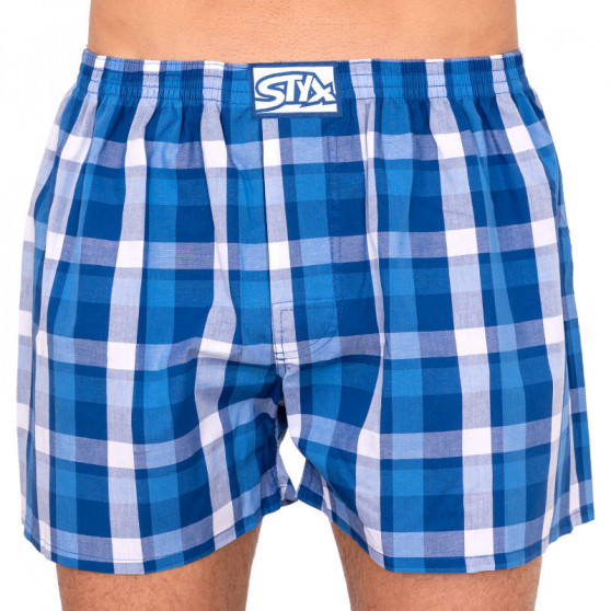 3PACK Boxershorts för herrar Styx klassiskt gummi överdimensionerat flerfärgad (E8040510)