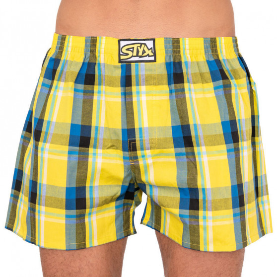 3PACK Boxershorts för herrar Styx klassiskt gummi överdimensionerat flerfärgad (E8040510)