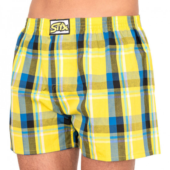 3PACK Boxershorts för herrar Styx klassiskt gummi överdimensionerat flerfärgad (E8040510)