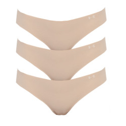 3PACK Stringtrosor för damer Under Armour beige (1325615 295)