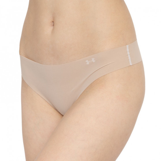 3PACK Stringtrosor för damer Under Armour beige (1325615 295)