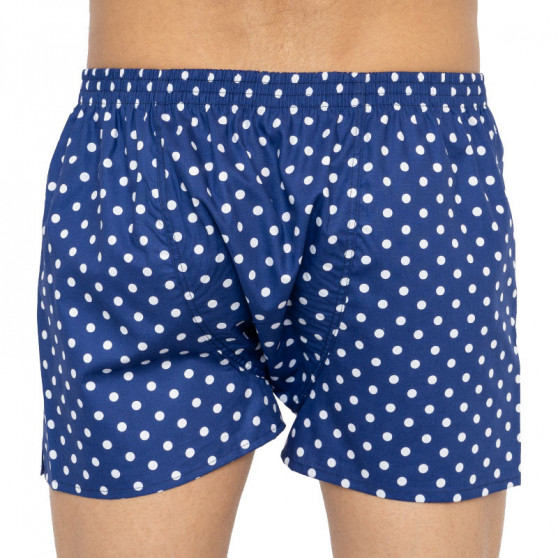 Boxershorts för herrar ELKA djupblå med prickar (P0041)