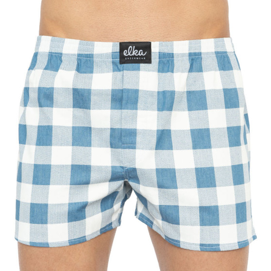 Boxershorts för herrar ELKA ljusblå rutig (P0010)